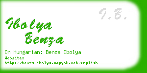 ibolya benza business card